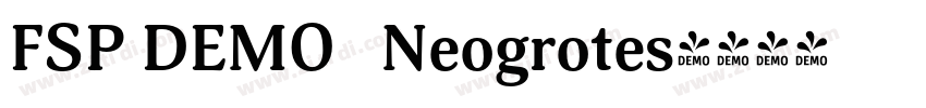 FSP DEMO   Neogrotes字体转换